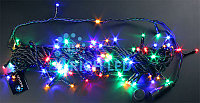 Светодиодная гирлянда Rich LED 10 м, 100 LED, 24 В, соединяемая, мульти, черный провод,