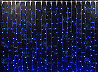 Светодиодный занавес (дождь) Rich LED 2*3 м, синий, прозрачный провод,