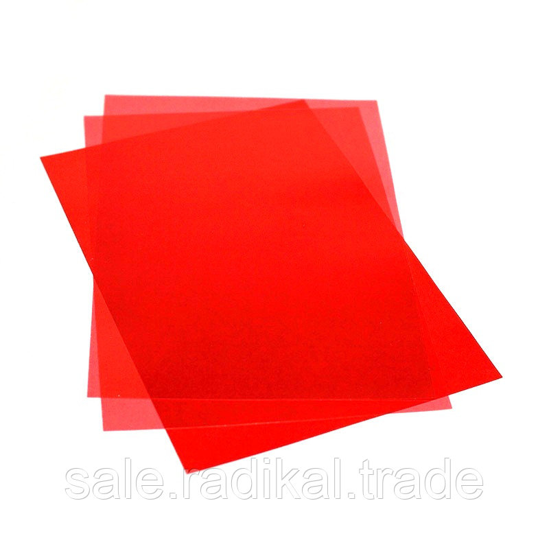 Обложка A4 Пластик 300мкм OFFiCE KiT(50шт),цвет - красный - red, для переплета - фото 1 - id-p143785251