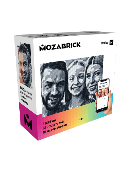 Фото-конструктор Mozabrick набор M (51x76 см, 8747 деталей, 18 часов сборки)