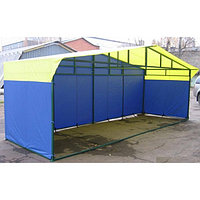 Торговая палатка «ДОМИК» 6 Х 2 (каркас из квадратной трубы 40х20 и 20х20)