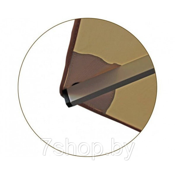 Зонт Митек 2.5 м с воланом (стальной каркас с подставкой, стойка 40мм, 8 спиц 20х10мм, тент OXF 240D) - фото 3 - id-p83585251