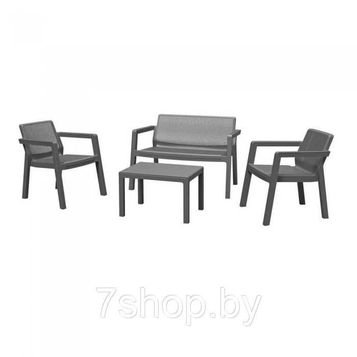 Комплект мебели Emily 2 seater графит - фото 1 - id-p134316030