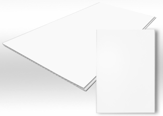 ПВХ панель белая матовая Пласт Декор ширина 25см - фото 1 - id-p13075053
