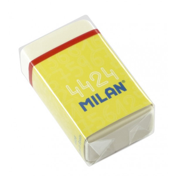 Ластик Milan "4424", прямоугольный, синтетический каучук, картонный держатель, 39*23*13мм, CMM4424(работаем с - фото 3 - id-p113244943