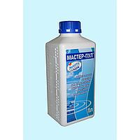 Химия для бассейна Мастер-Пул 1 л бутылка, безхлорное жидкое ср-во 4 в 1 для обеззараживания и очистки воды