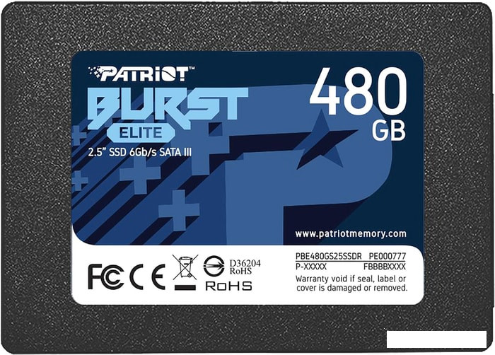 SSD Patriot Burst Elite 480GB PBE480GS25SSDR - фото 1 - id-p149360560