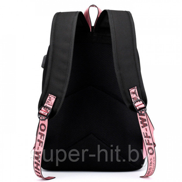 Рюкзак с зарядным кабелем и кабелем для наушников Tik Tok (цвета - черный, розовый) - фото 5 - id-p150853765