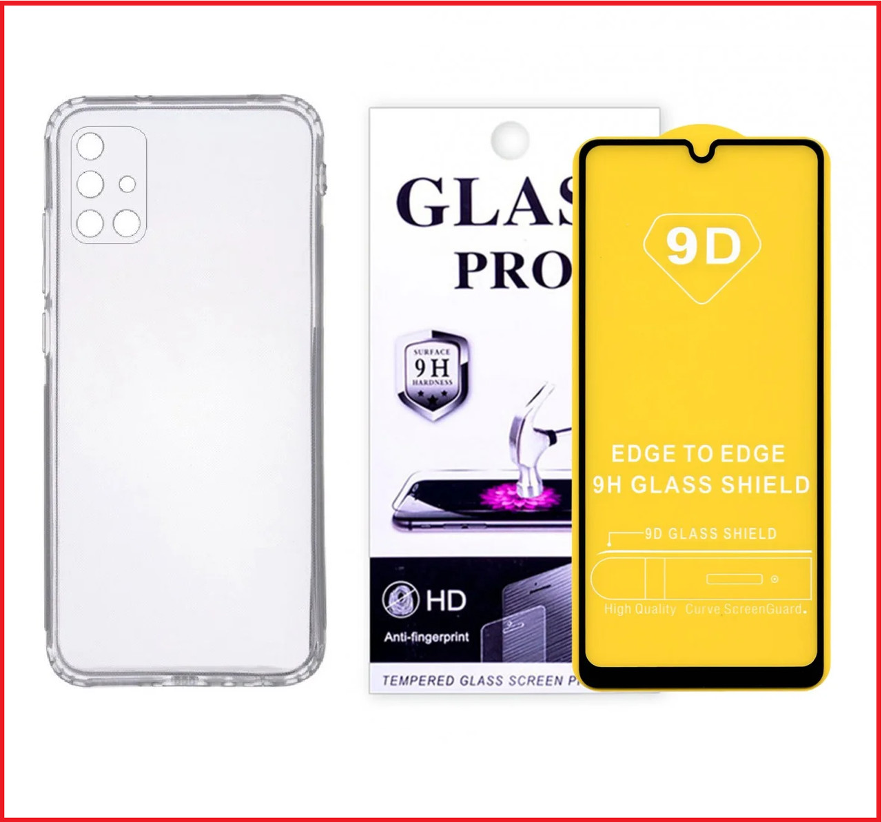 Чехол-накладка + защитное стекло 9D для Samsung Galaxy A31 SM-A315 - фото 1 - id-p150884526