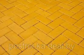 Плитка тротуарная "Прямоугольник"-6 желтая
