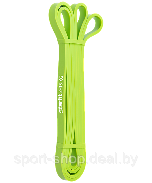 Эспандер многофункциональный Starfit ES-802 ленточный, 2-15 кг, 208х2,9 см, зелёный, резинка для фитнеса