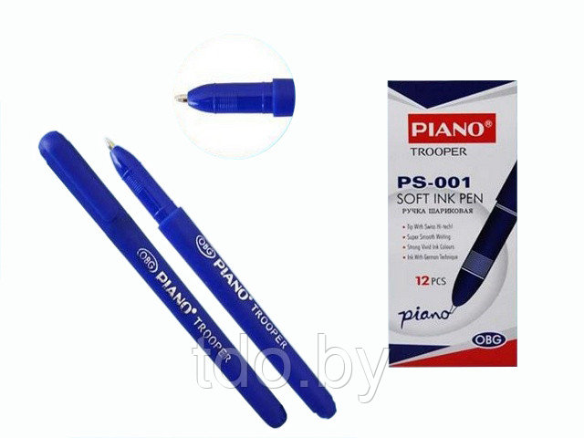 Шариковая ручка: "Piano TROOPER", синий пластиковый корпус, цвет чернил-синий - фото 1 - id-p150783300