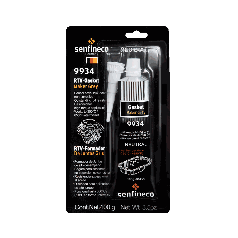 Cиликоновый герметик КРАСНЫЙ SENFINECO/ СЕНФИНЕКО RTV-Gasket Maker 100 г, арт. 9931
