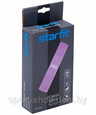 Мини-эспандер Starfit ES-204 (низкая нагрузка), тканевый, фиолетовый, фитнес лента, эспандер для фитнеса
