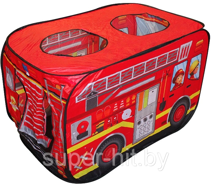 Палатка игровая детская "Пожарная машина" (50 шаров) - фото 2 - id-p150898792