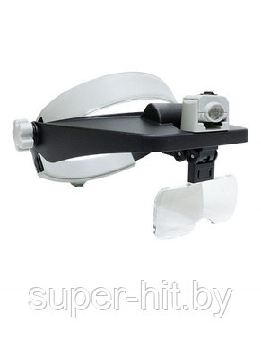 Бинокуляр 5led cold and warm light Source head-mounted magnifier MG81001RD, фото 2