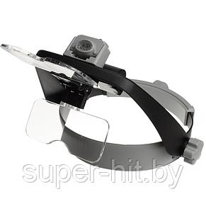 Бинокуляр 5led cold and warm light Source head-mounted magnifier MG81001RD, фото 2