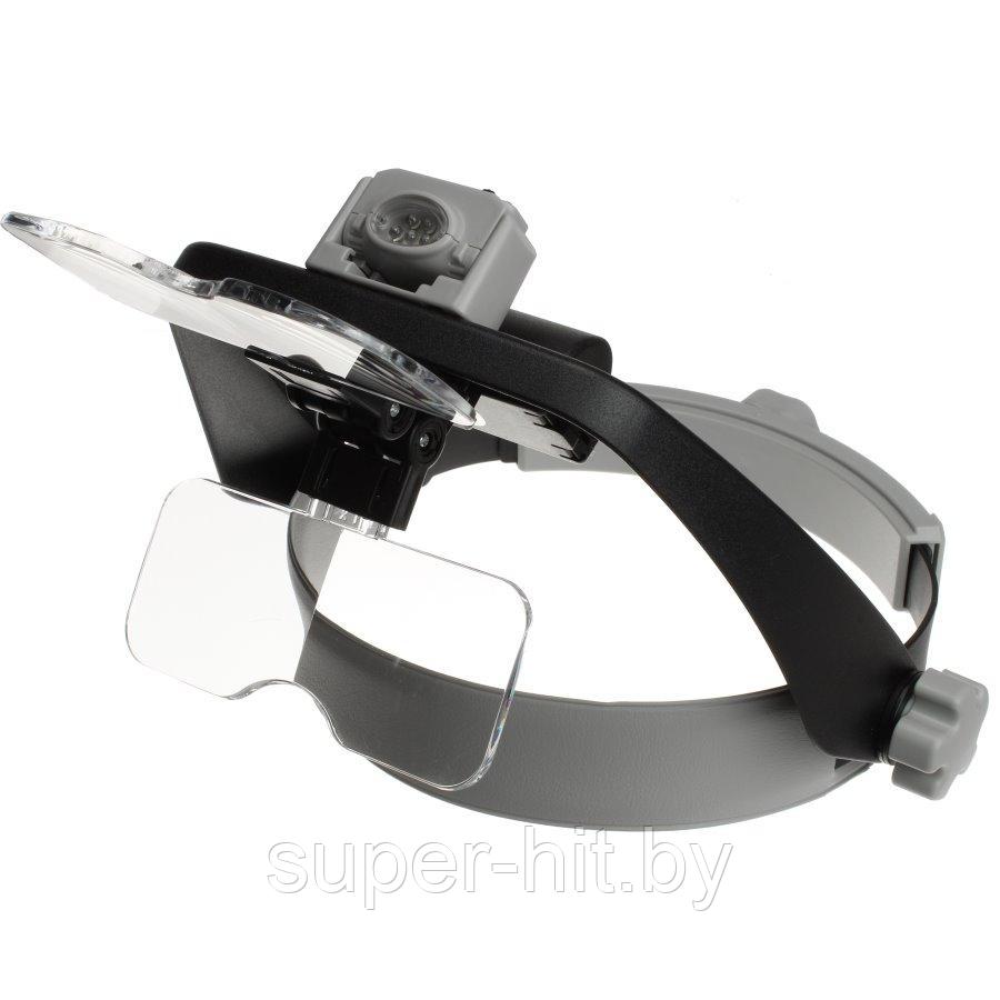 Бинокуляр 5led cold and warm light Source head-mounted magnifier MG81001RD - фото 3 - id-p150898797