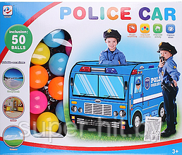 Палатка игровая детская "Полицейская машина" (50 шаров)