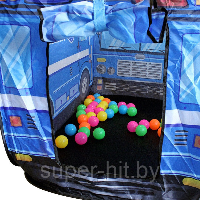 Палатка игровая детская "Полицейская машина" (50 шаров) - фото 4 - id-p150898798