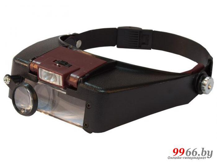 Лупа часовщика налобная S-Line TK1011 MG81007-A часовая ювелирная бинокуляр с подсветкой креплением на голове - фото 1 - id-p150688650