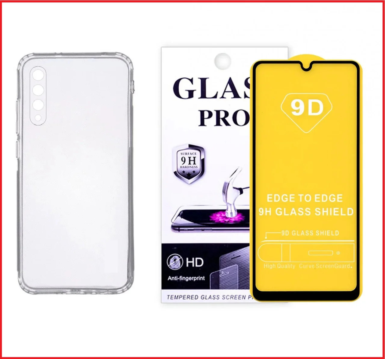 Чехол-накладка + защитное стекло 9D для Samsung Galaxy A70 SM-A705 - фото 1 - id-p150885457