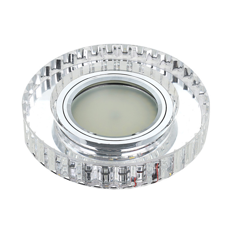 Точечный врезной светильник LBT Y1575L-1 серебро (silver) MR16 со светодиодной подсветкой - фото 1 - id-p150907210
