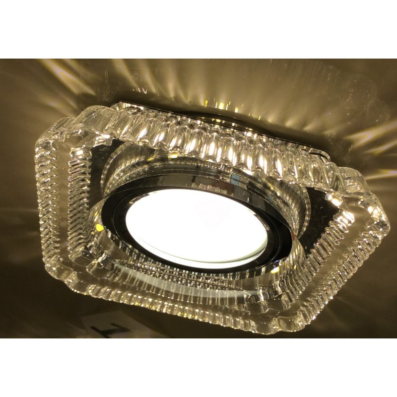 Точечный врезной светильник LBT Y1576L-1 серебро (silver) MR16 со светодиодной подсветкой - фото 3 - id-p150907564