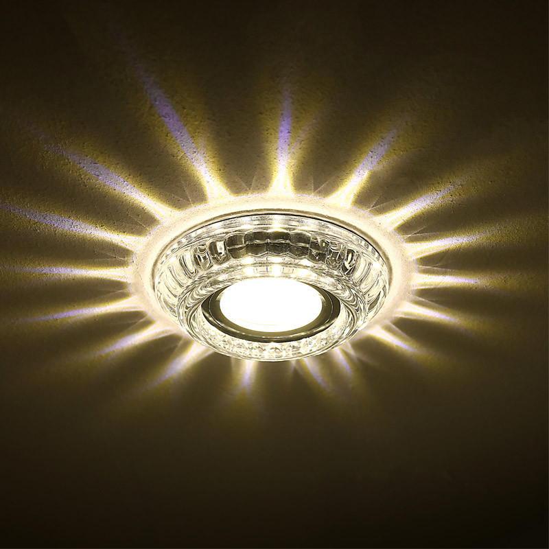 Точечный врезной светильник LBT Y1578L-1 серебро (silver) MR16 со светодиодной подсветкой - фото 3 - id-p150908392