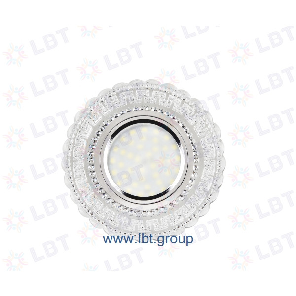 Точечный врезной светильник LBT K1628L-1 прозрачный clear) MR16 со светодиодной подсветкой - фото 1 - id-p150909717