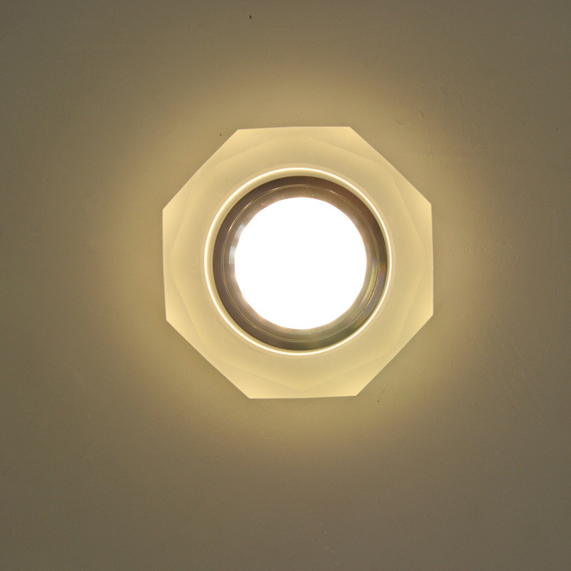 Точечный врезной светильник LBT S4001L-1 матовый Frosted MR16 со светодиодной подсветкой - фото 2 - id-p150910034