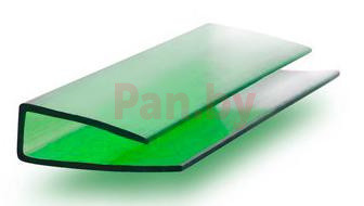 Торцевой профиль для поликарбоната Юг-Ойл-Пласт UP-6 мм зеленый - фото 1 - id-p150917910