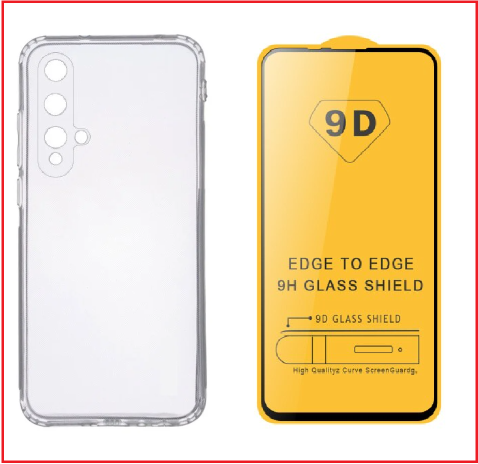 Чехол-накладка + защитное стекло 9D для Huawei Honor 20 - фото 1 - id-p150944390