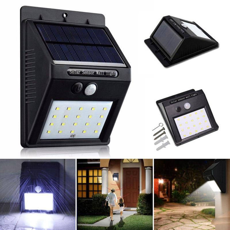 Фонарь на солнечной батарее 20 LED Solar Powered LED Wall Light - фото 1 - id-p150956978