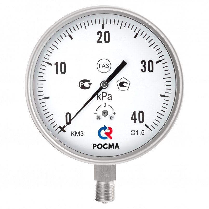 Напоромер КМ-32Р (0-4kPа) G1/2.1,5.Кс.IP54 манометр низкого давления