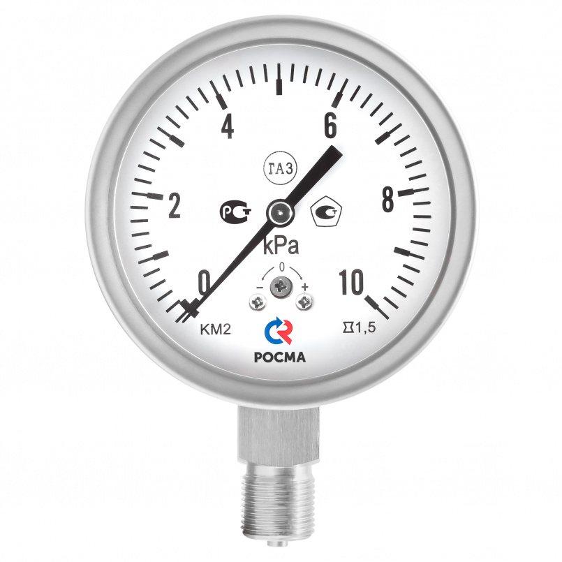 Напоромер KM-22P (0-2,5kPa) G1/2.1,5.Кс.IP54 манометр низкого давления
