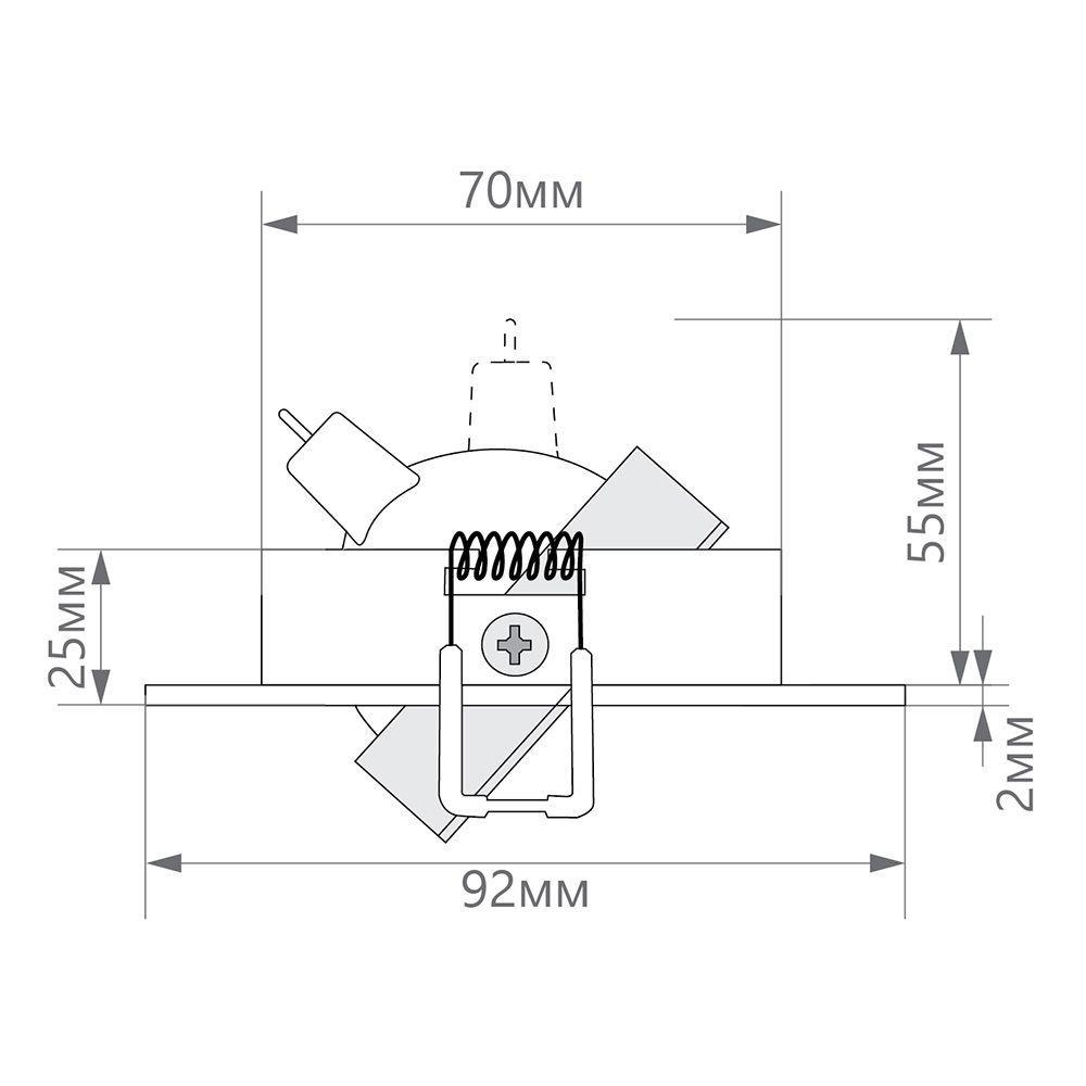 Светильник встраиваемый Feron DL2801 MR16 G5.3 черный-хром 32638 - фото 2 - id-p150966565