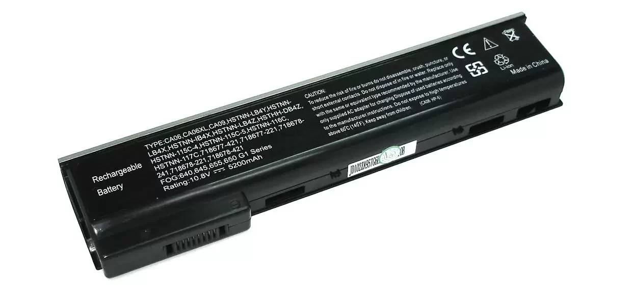 Аккумулятор (батарея) для ноутбука HP ProBook 640 G1 (CA06), 10.8В, 5200мАч, черный (OEM) - фото 1 - id-p150972026