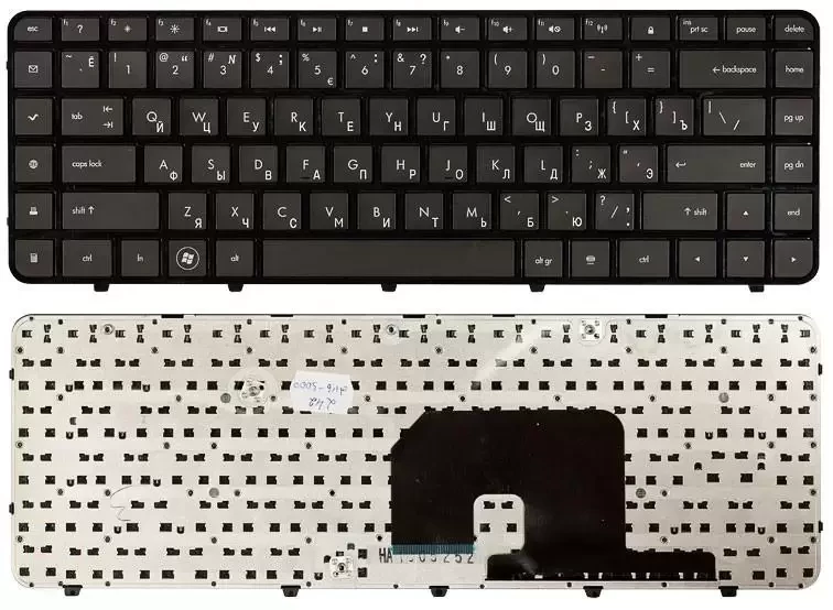 Клавиатура для ноутбука ноутбука HP Pavilion DV6-3000, черная с рамкой