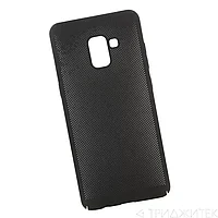 Защитная крышка для Samsung Galaxy A8 Plus 2018 (A730F) "LP" Сетка Soft Touch, черная