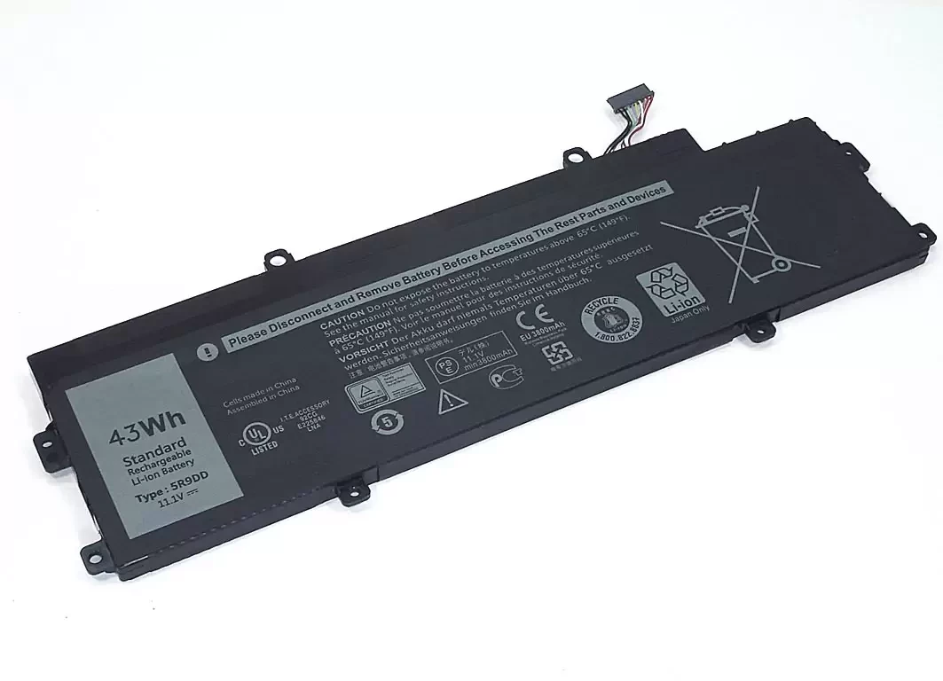 Аккумулятор (батарея) 5R9DD для ноутбука Dell ChromeBook 11 3120, 11.1В, 43Wh