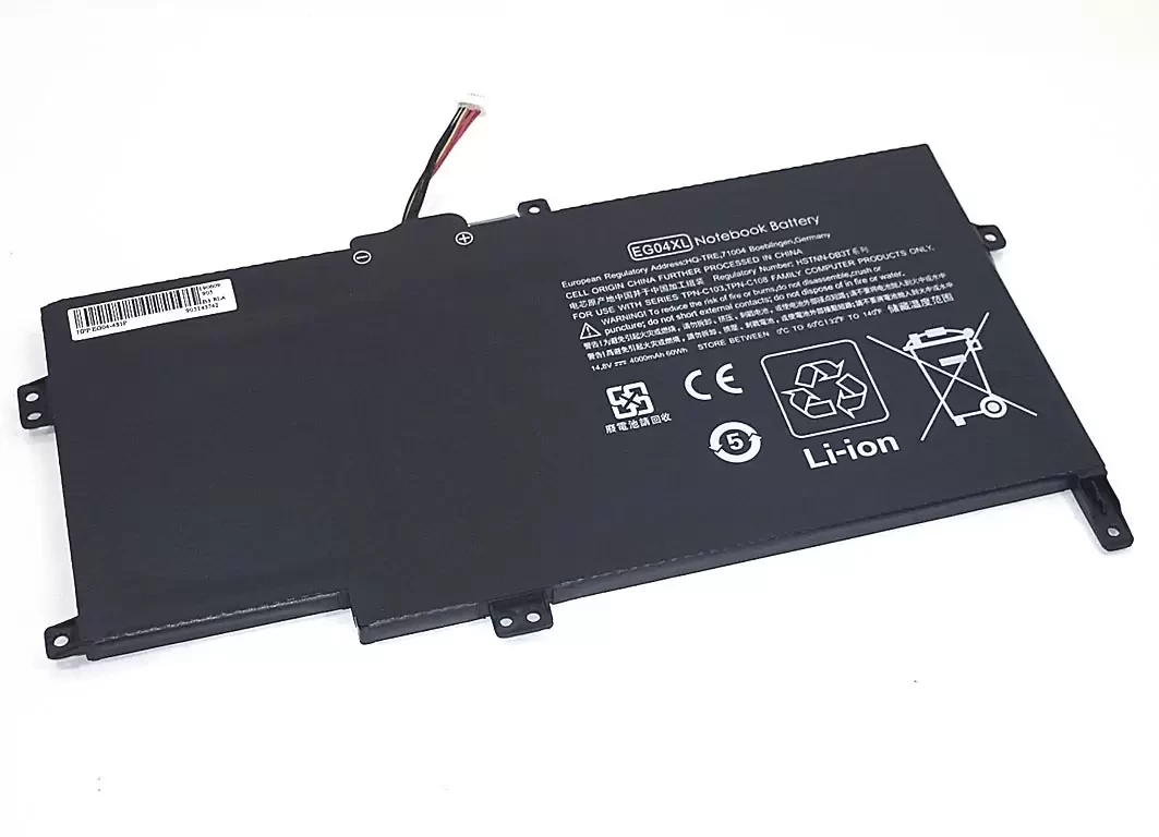 Аккумулятор (батарея) для ноутбука HP Envy SleekBook 6 (EG04), 14.8В, 60Wh, черный (OEM)