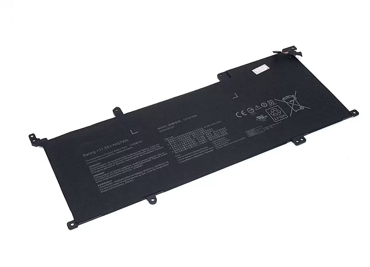 Аккумулятор (батарея) C31N1539 для ноутбукa Asus ZenBook UX305UA, 11.55В, 4800мАч