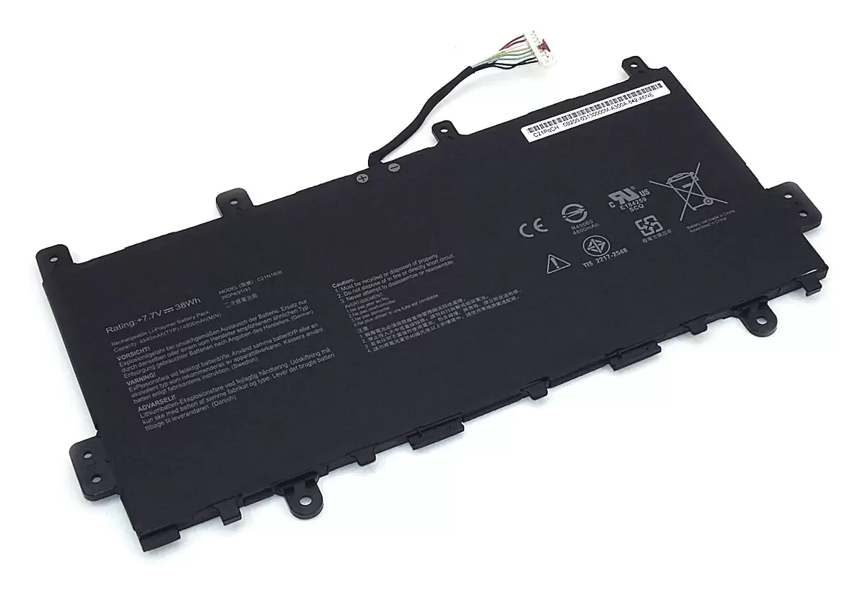 Аккумулятор (батарея) C21N1808-1 для ноутбукa Asus ChromeBook C523NA, 7.7В, 4800мАч