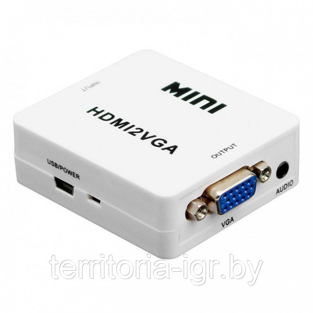 Адаптер HDMI to VGA AV RCA AG переходник видео конвертер 720p/1080p Luom ( converter ps4 совместимость ) - фото 2 - id-p151002957