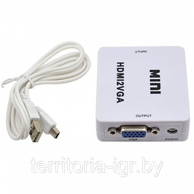 Адаптер HDMI to VGA AV RCA AG переходник видео конвертер 720p/1080p Luom ( converter ps4 совместимость ) - фото 7 - id-p151002957