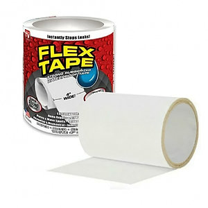 Изолента Супер Фикс водонепроницаемая (маленькая) Flex Tape Флекс тайп 10.20 х 150 см Белая