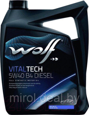 Моторное масло WOLF VitalTech 5W40 B4 Diesel / 26116/5 - фото 1 - id-p151005744