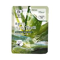 3W Clinic Essential Up Aloe Sheet Mask Увлажняющая тканевая маска для лица с экстрактом алоэ