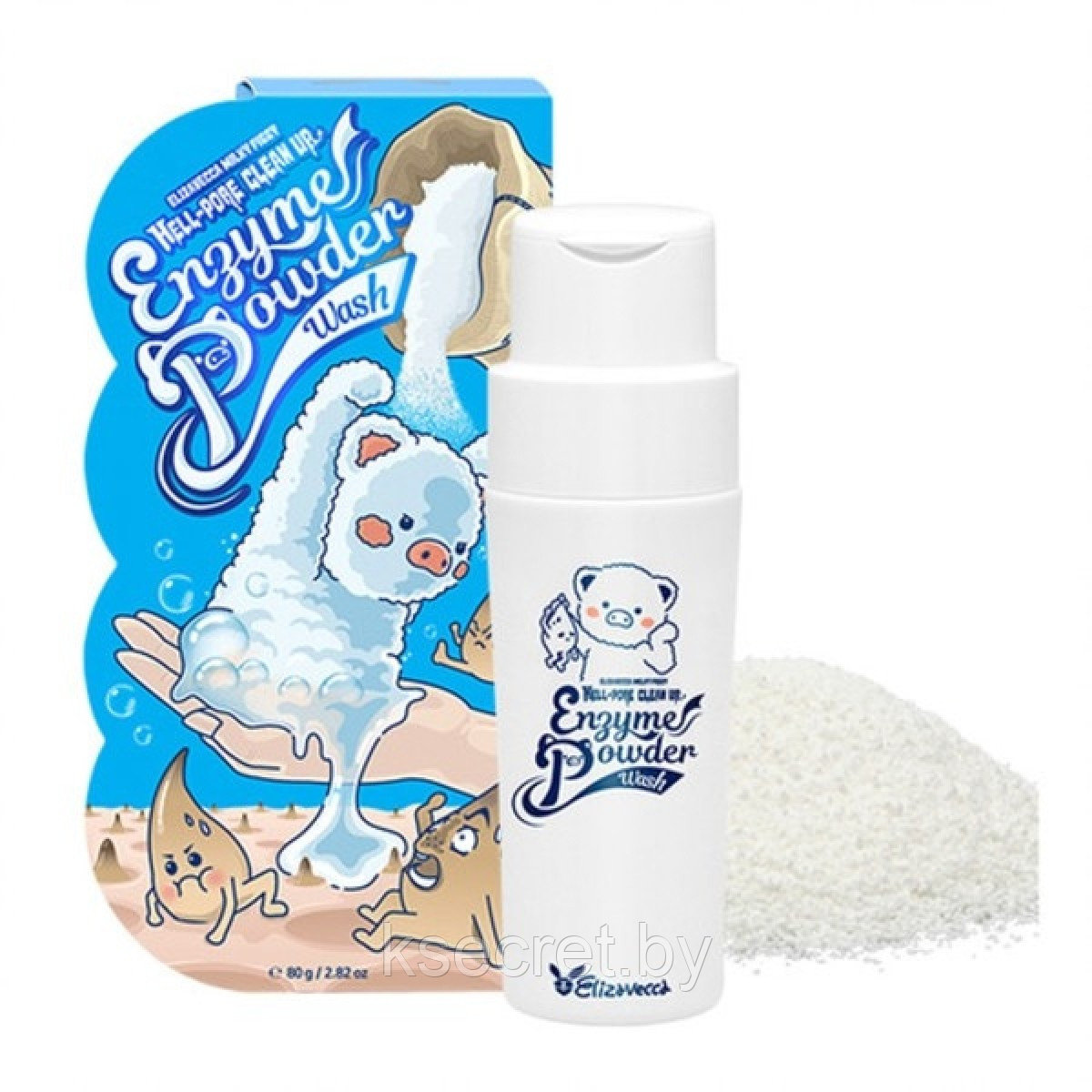 Энзимная пудра для умывания Elizavecca Milky Piggy Hell-Pore Clean Up Enzyme Powder Wash, 80 гр - фото 2 - id-p151027818